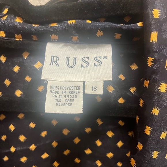 Blue and Gold Blazer like top - Picture 3 of 3